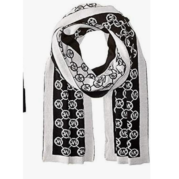Michael Kors MK Circle Logo Double Sided Scarf Super Soft - Picture 1 of 3